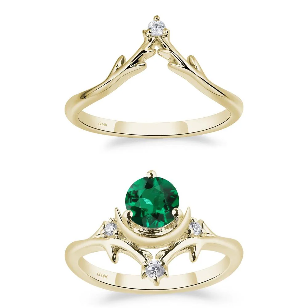 Emerald Moon and Star Ring - Image 15