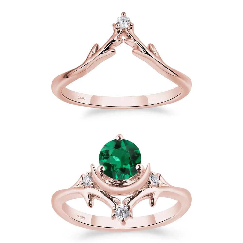 Emerald Moon and Star Ring - Image 17