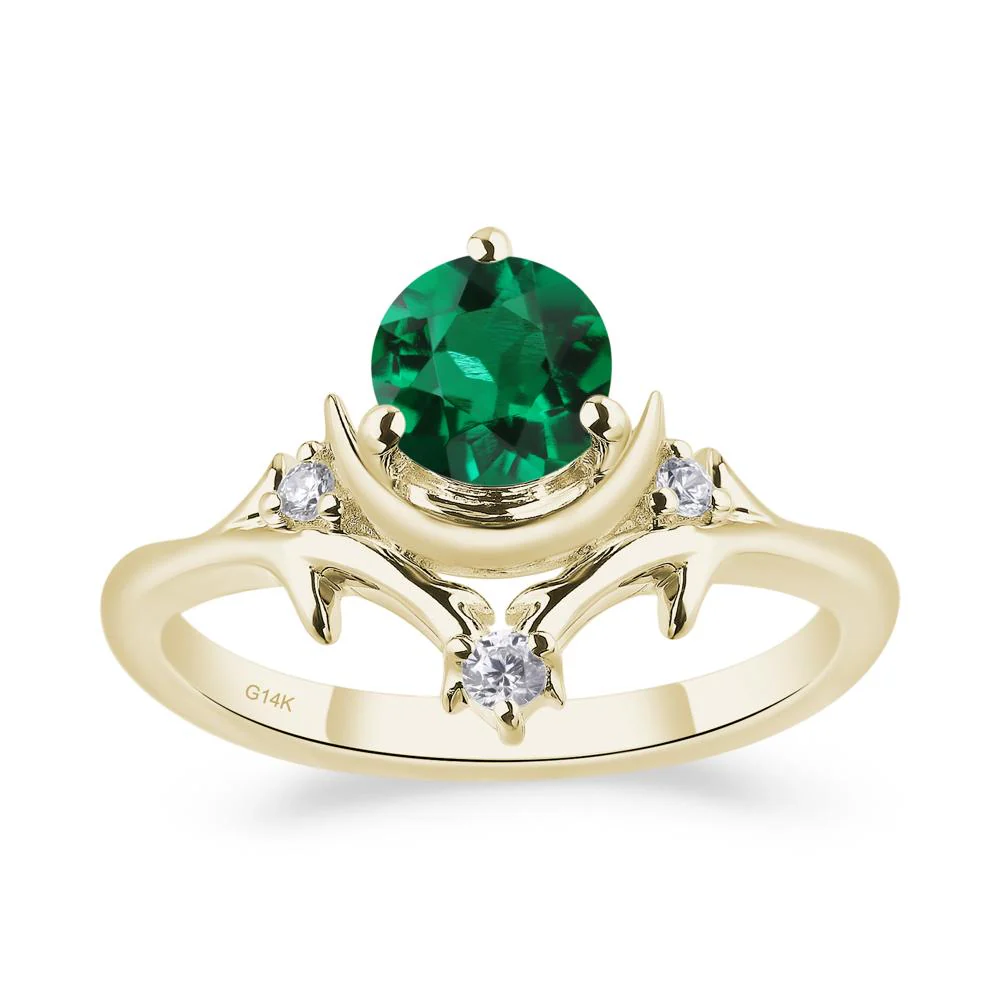Emerald Moon and Star Ring - Image 8