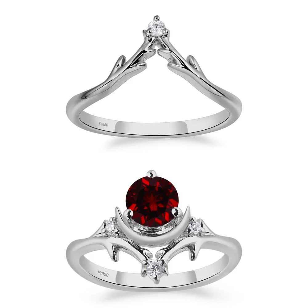 Garnet Ring with Moon and Star - Image 25