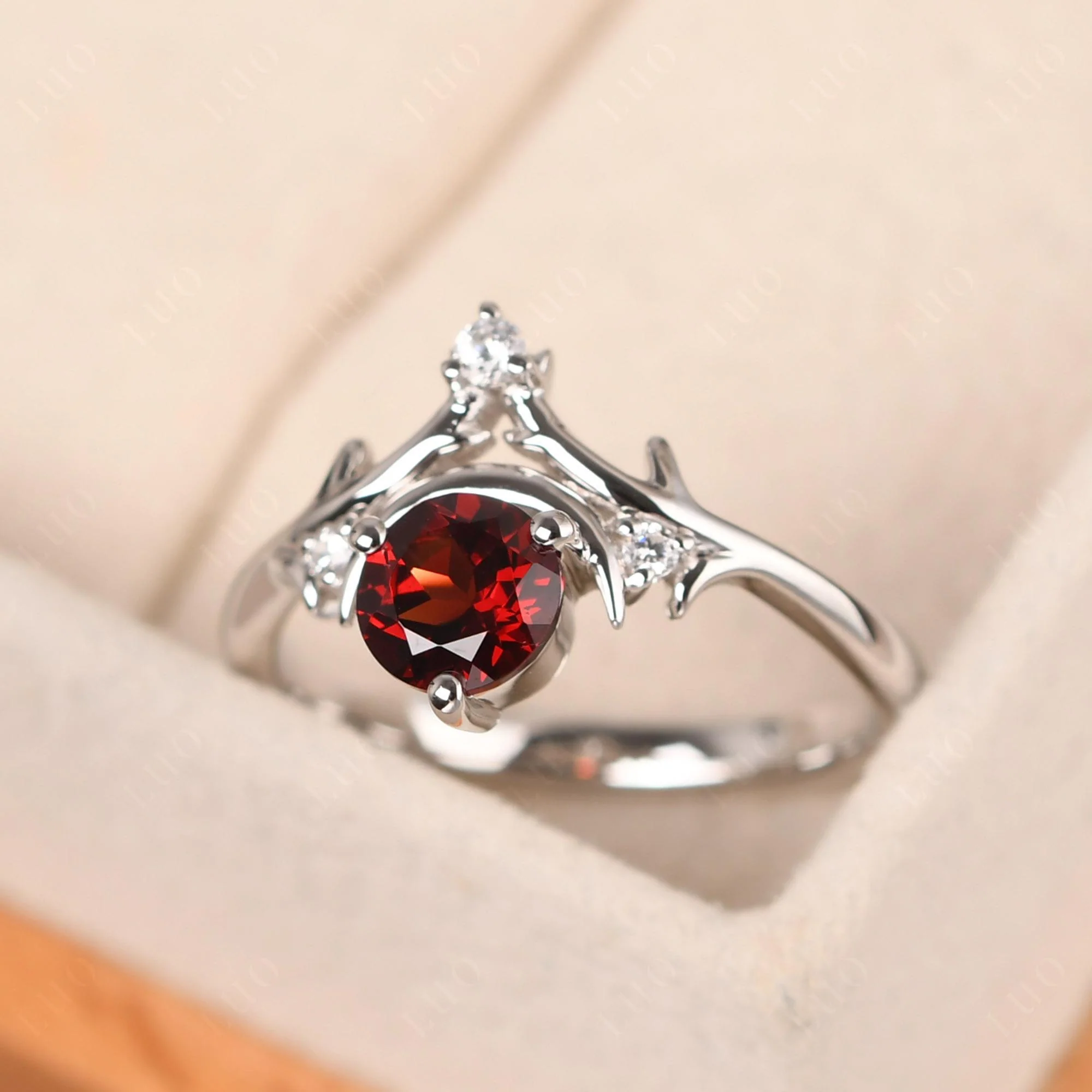 Garnet Ring with Moon and Star - Image 30