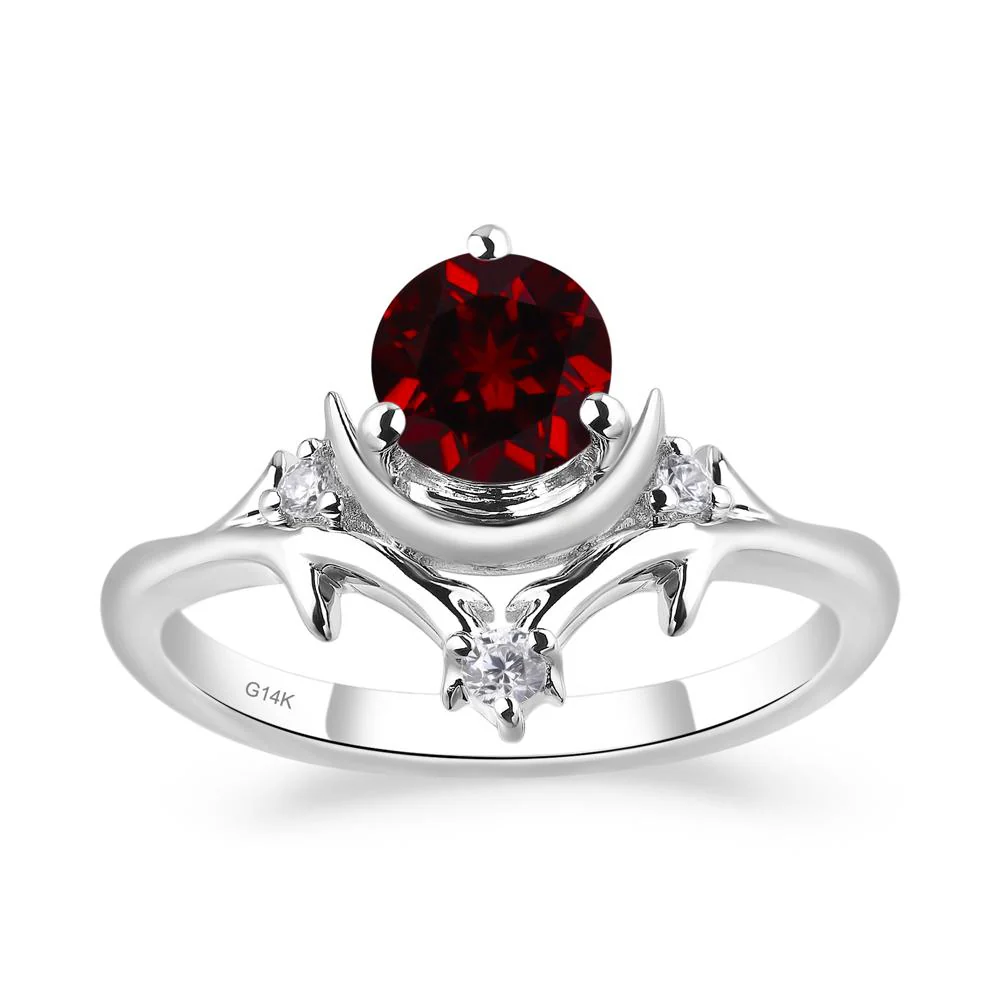 Garnet Ring with Moon and Star - Image 8