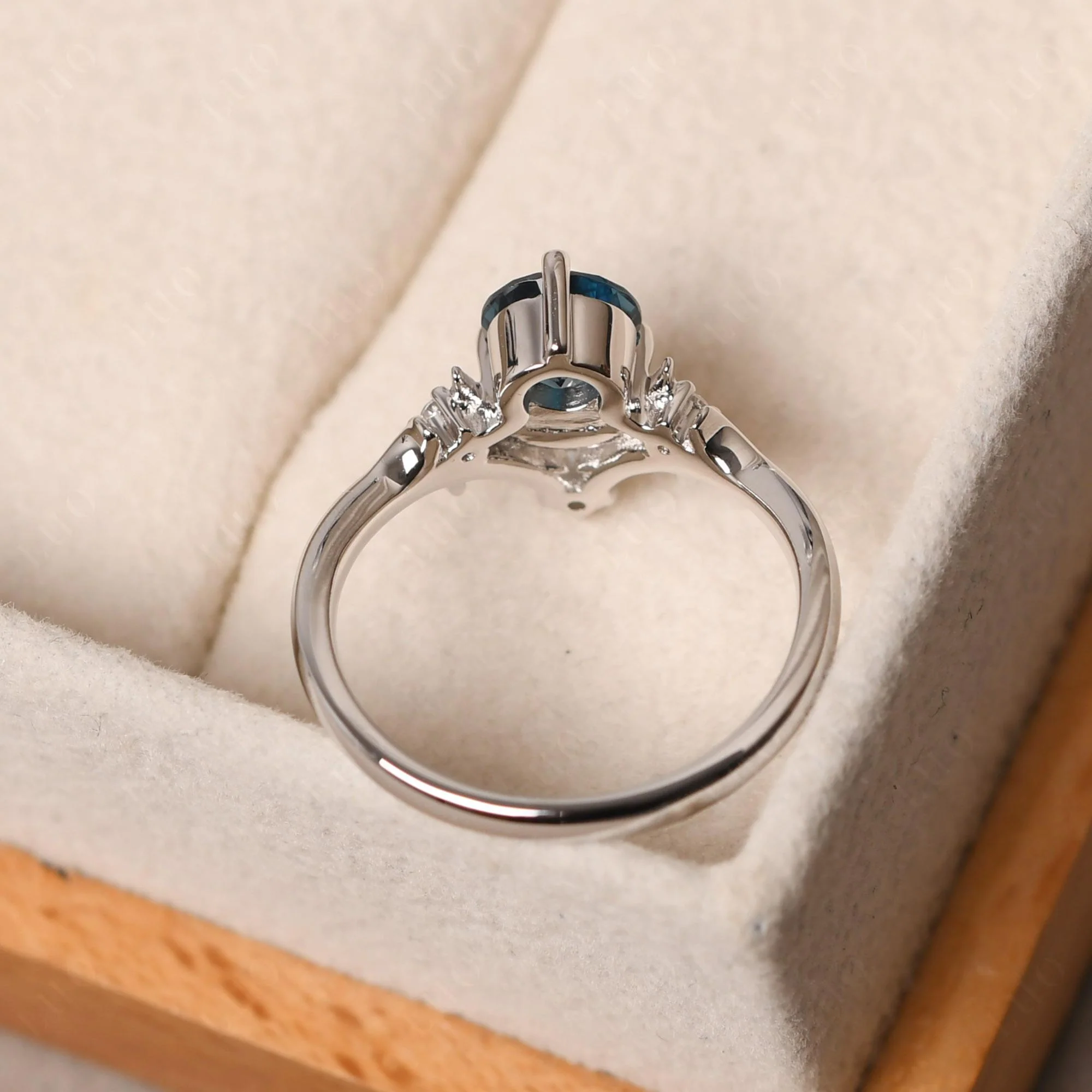 London Blue Topaz Moon and Star Ring - Image 31