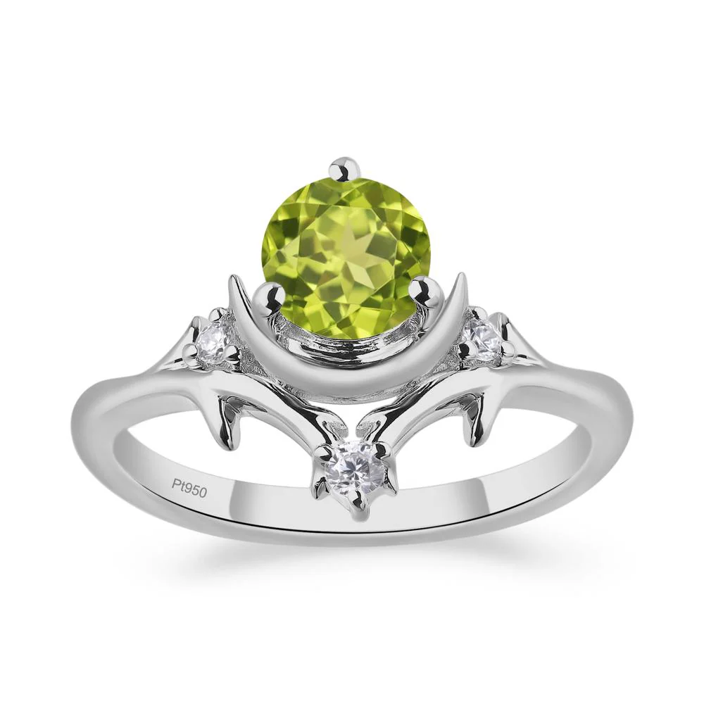 Peridot Star and Moon Engagement Ring - Image 2