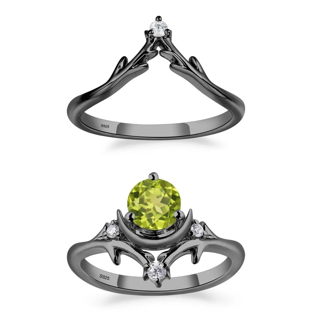 Peridot Star and Moon Engagement Ring - Image 23