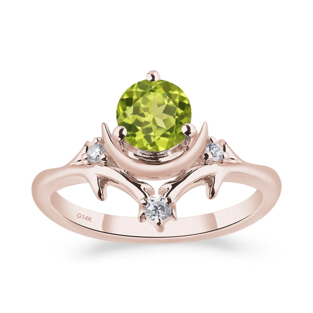 Peridot Star and Moon Engagement Ring - Image 3