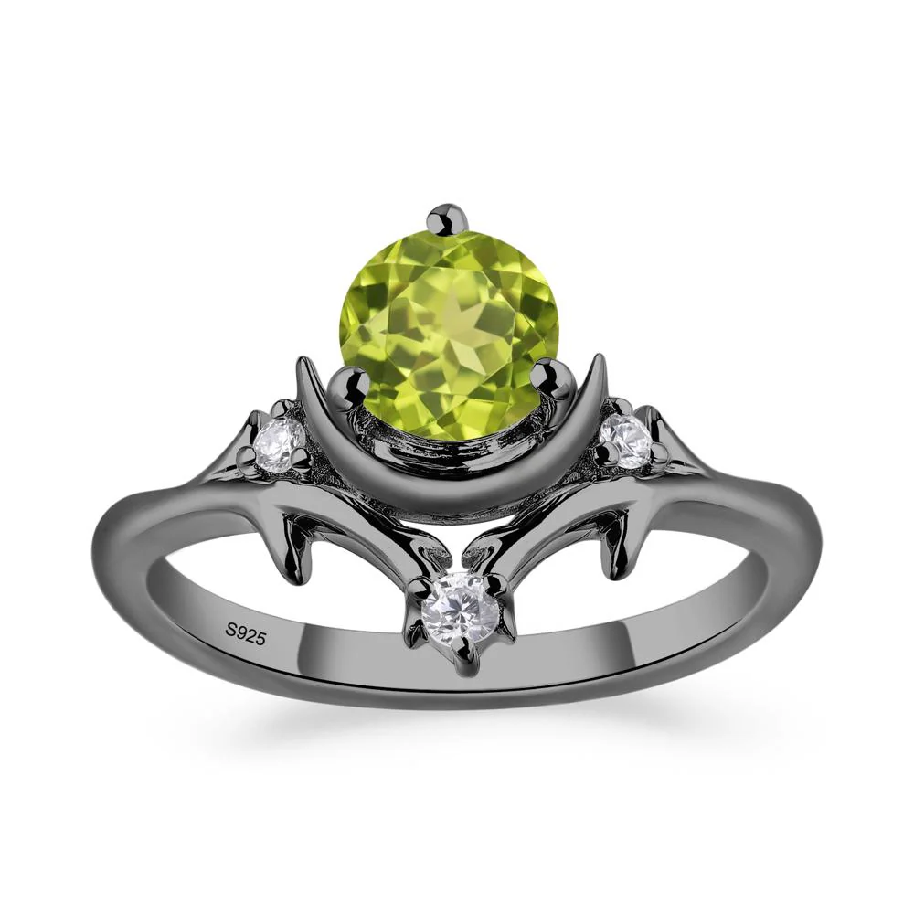 Peridot Star and Moon Engagement Ring - Image 4