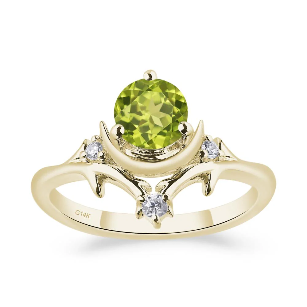 Peridot Star and Moon Engagement Ring - Image 7