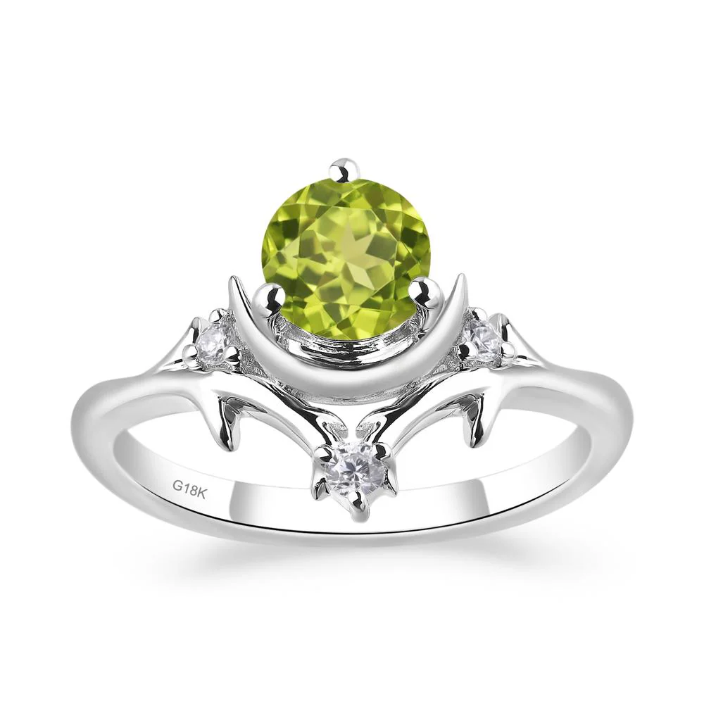 Peridot Star and Moon Engagement Ring - Image 9