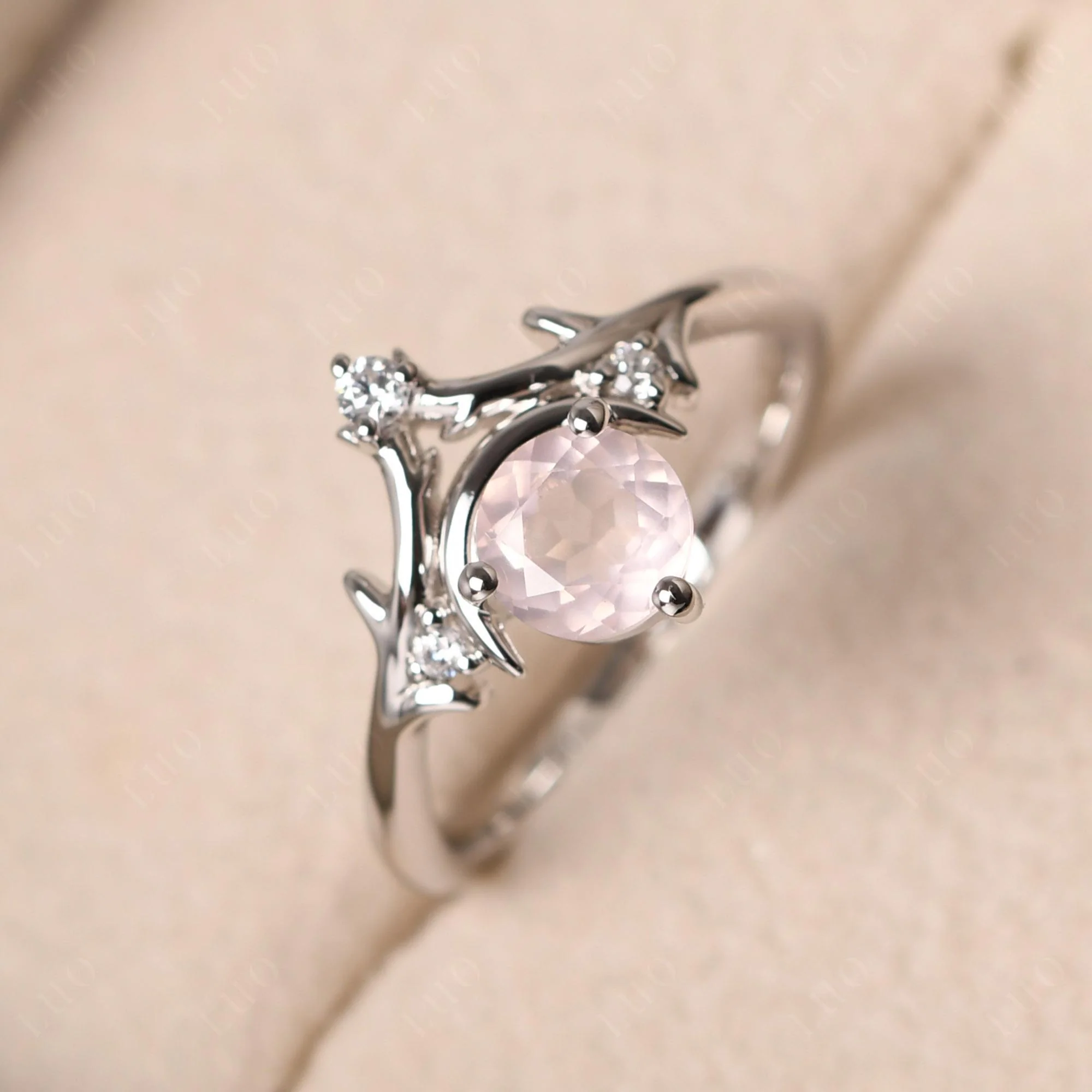 Rose Quartz Moon and Star Ring - Image 29