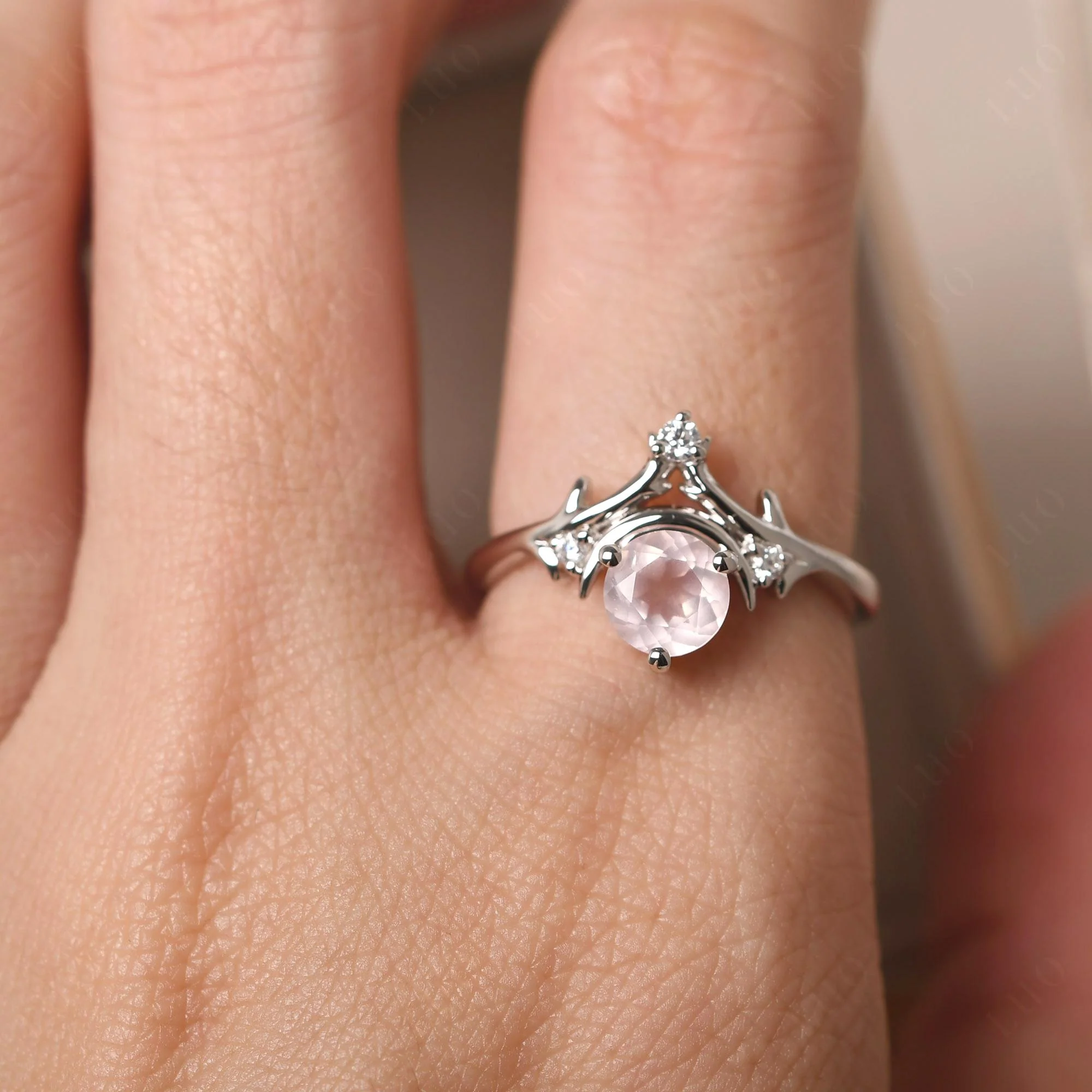 Rose Quartz Moon and Star Ring - Image 33