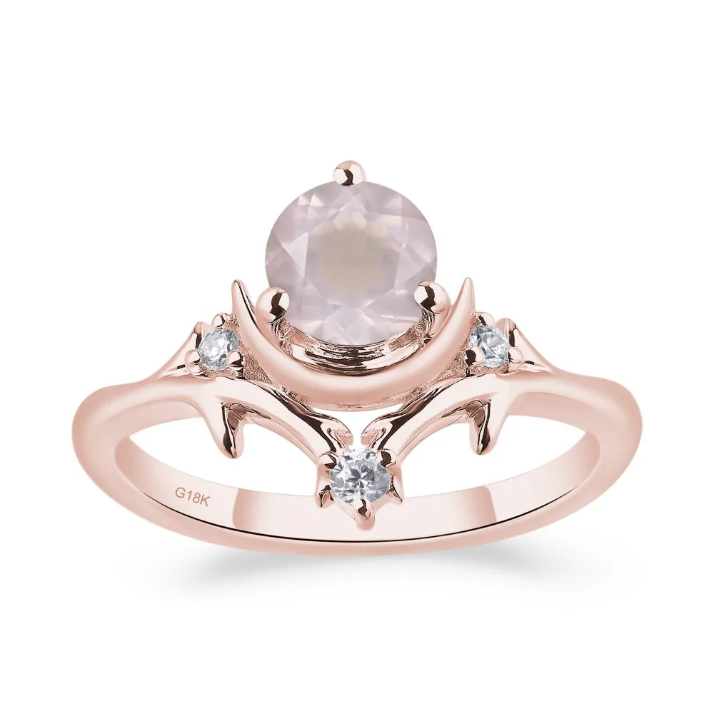 Rose Quartz Moon and Star Ring - Image 6