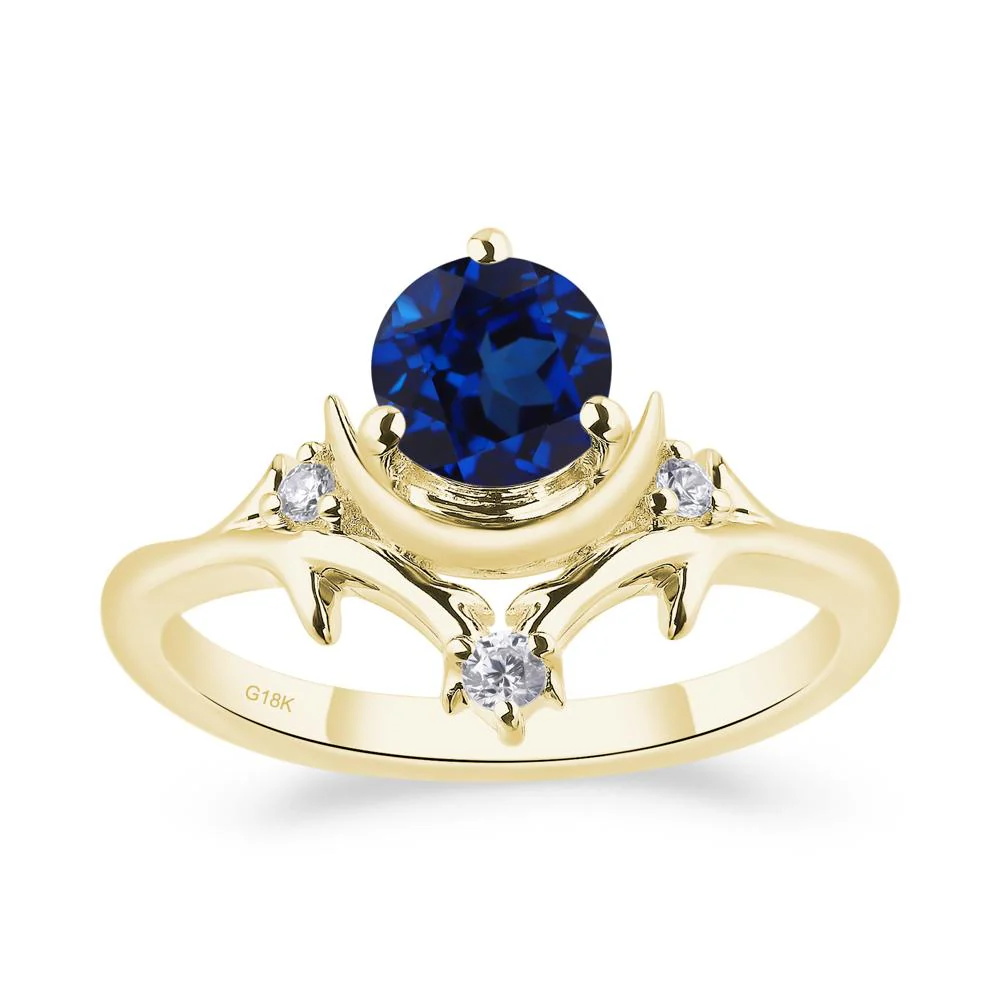 Sapphire Star and Moon Engagement Ring - Image 7