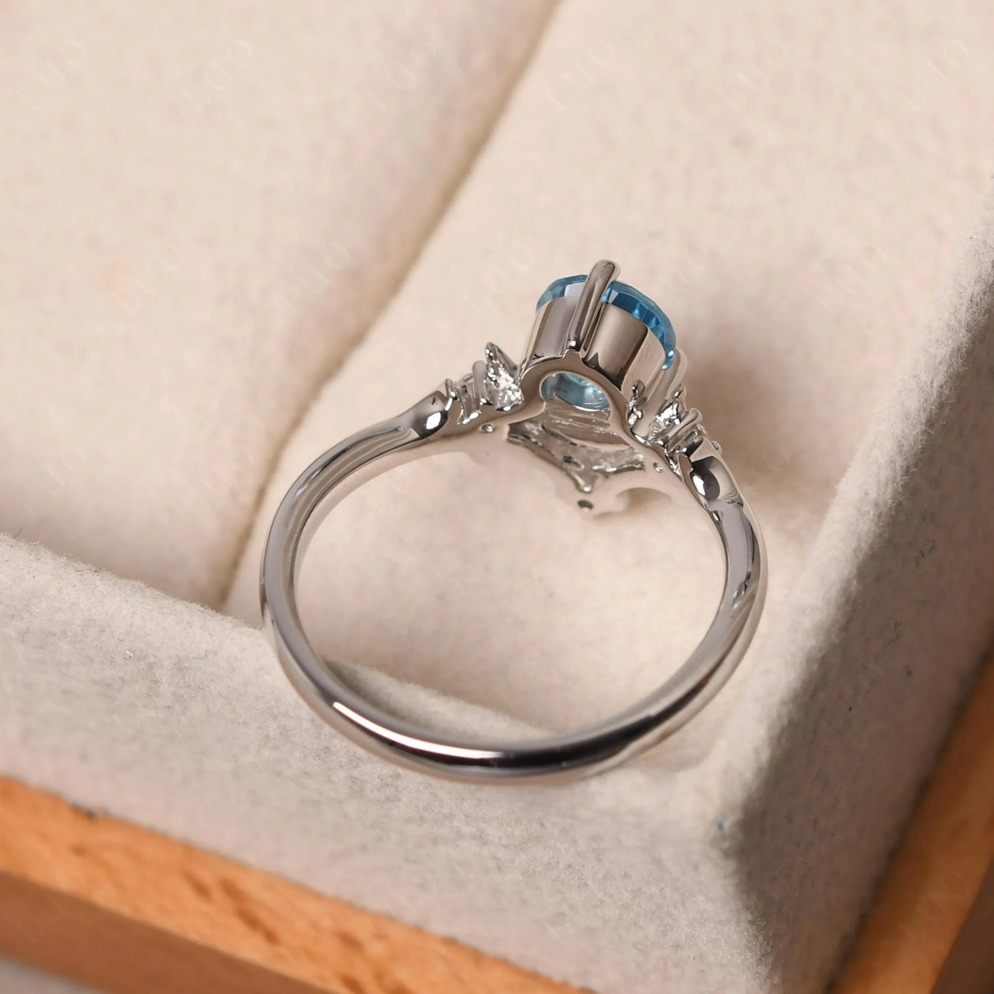 Swiss Blue Topaz Moon and Star Ring - Image 31
