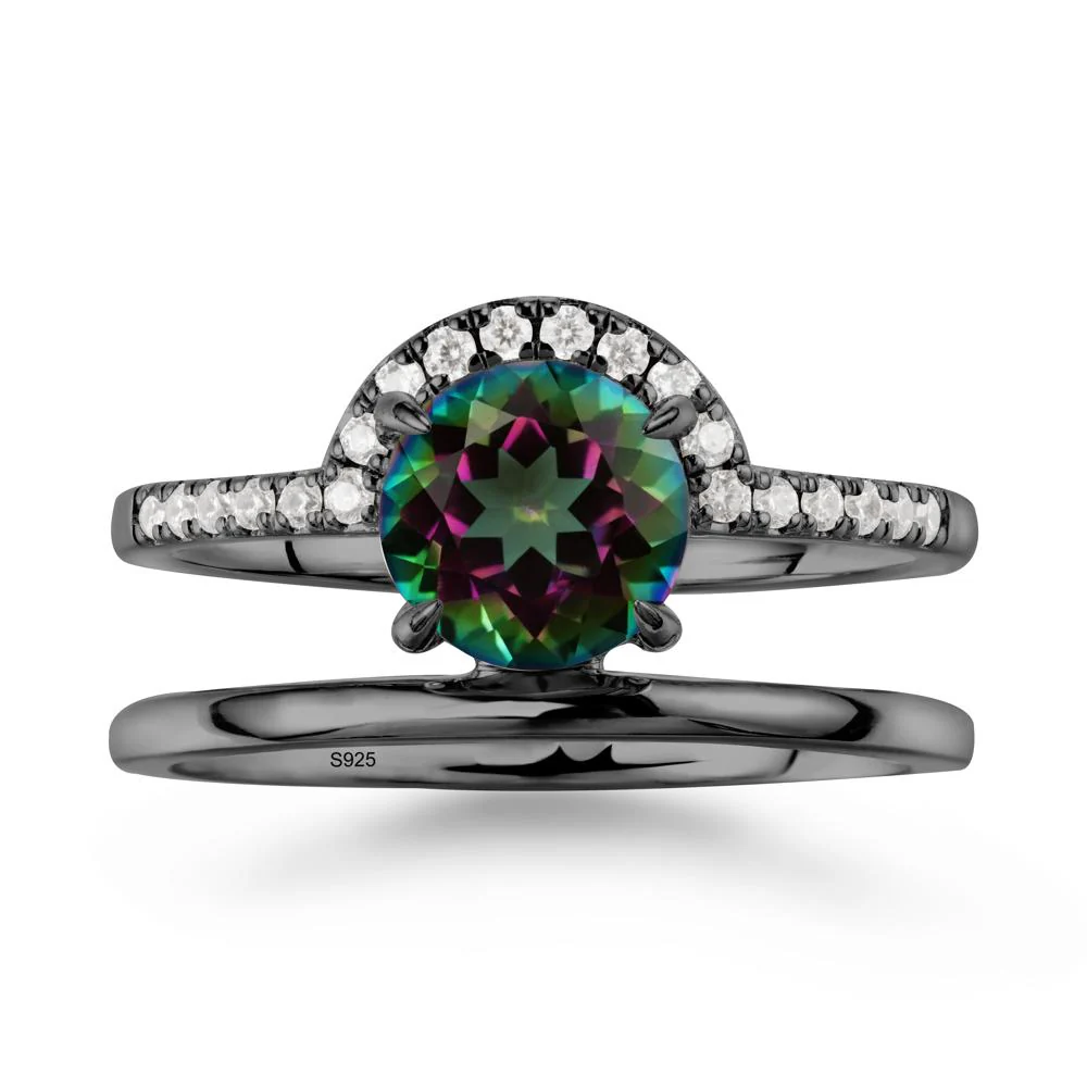 Round Shaped Mystic Topaz Ring In 18K Yellow Gold - Image 7