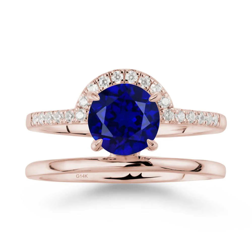 Round Shaped Sapphire Ring In 18K Yellow Gold - Image 2