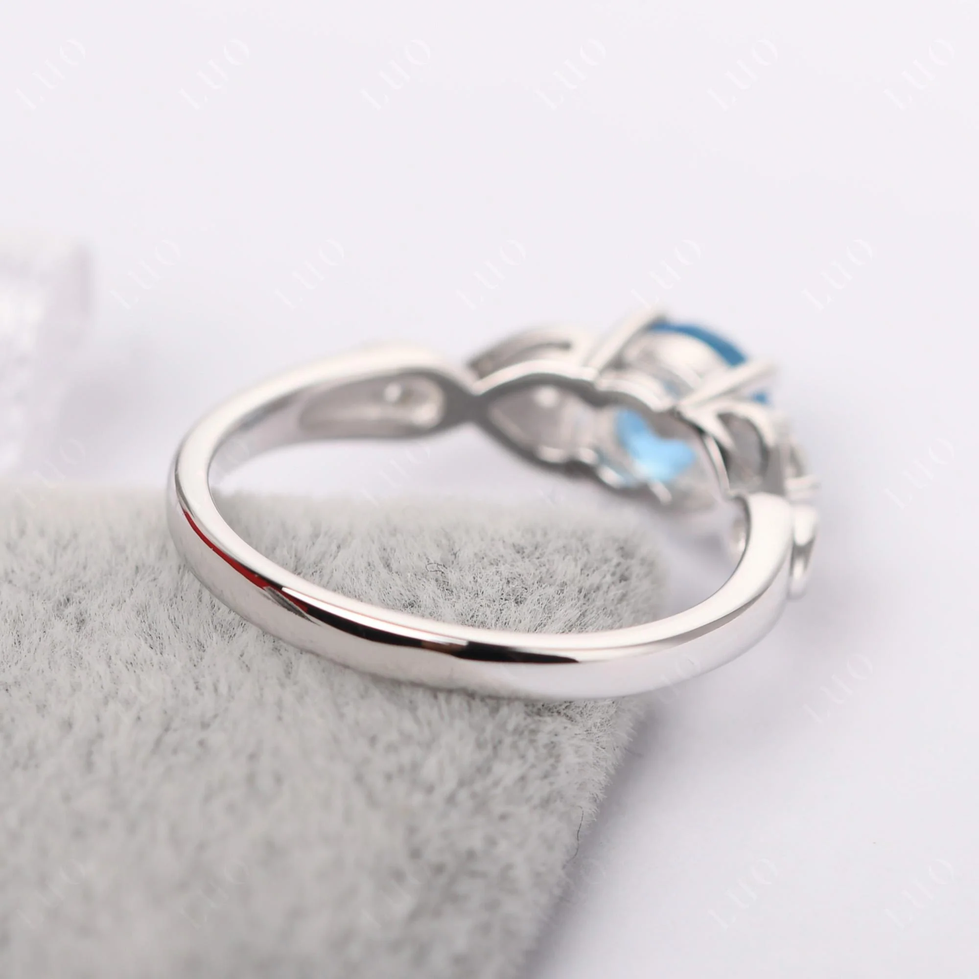Swiss Blue Topaz Twisted Ring - Image 32