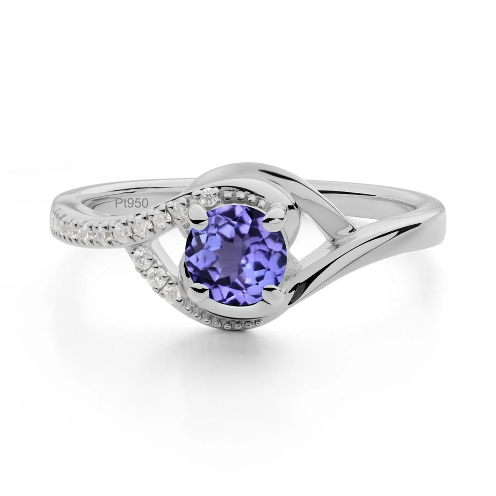 Round Tanzanite Bypass Statement Ring