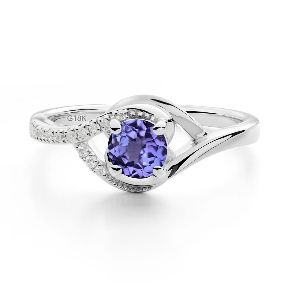 Round Tanzanite Bypass Statement Ring - Image 8