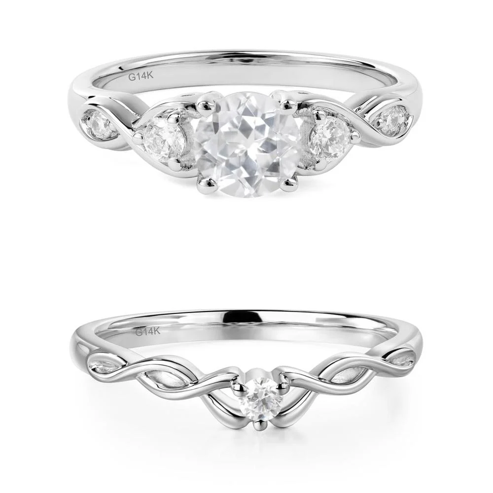 White Topaz Twisted Ring - Image 13