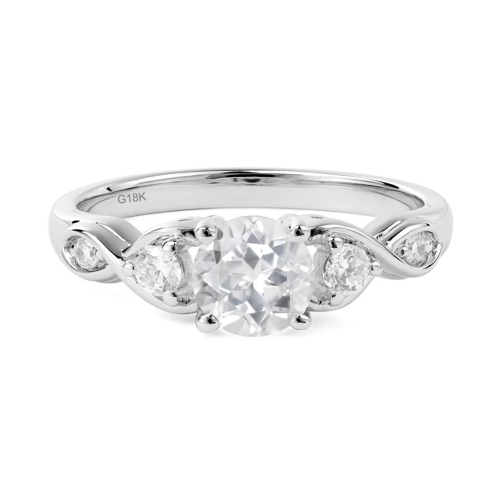 White Topaz Twisted Ring - Image 6