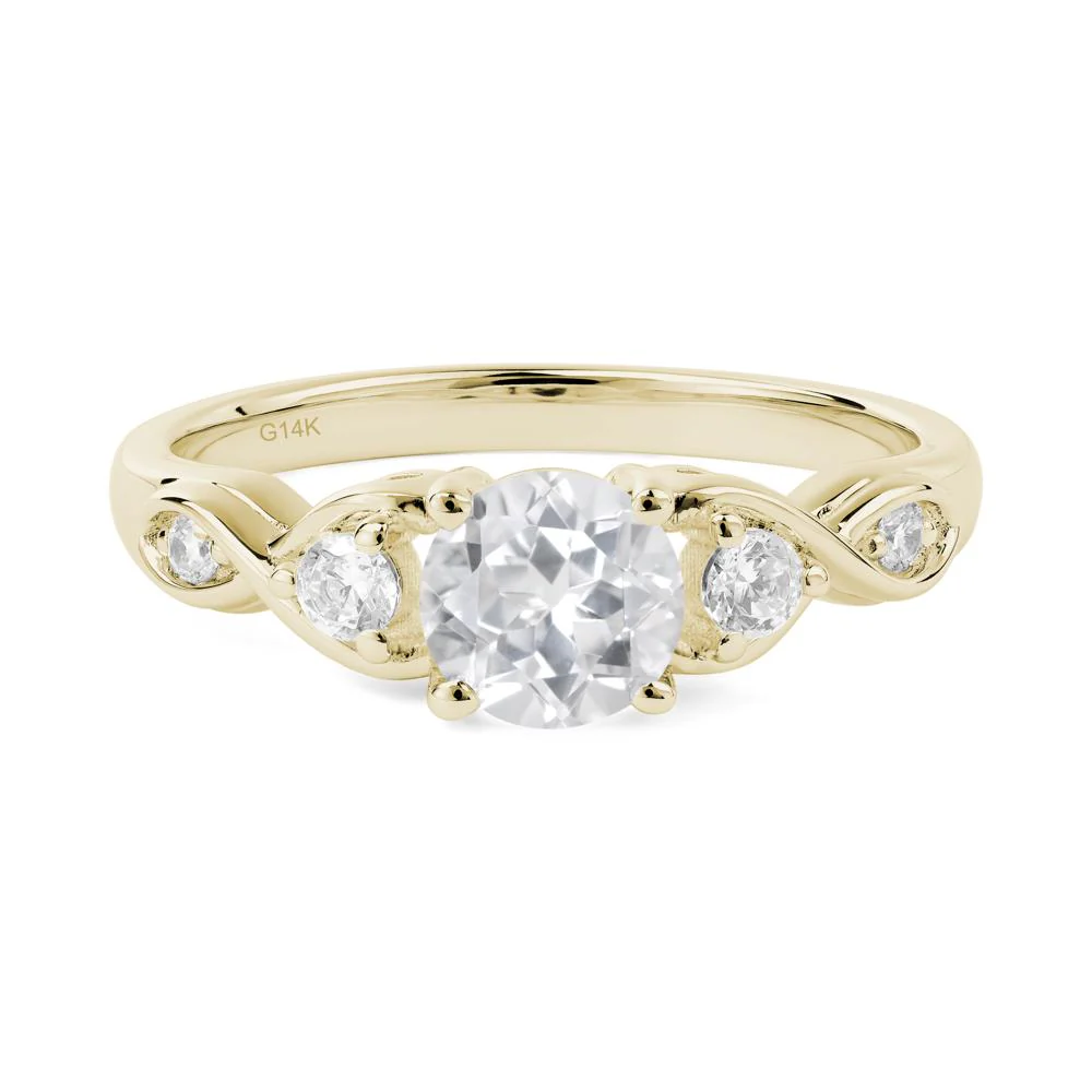 White Topaz Twisted Ring - Image 8