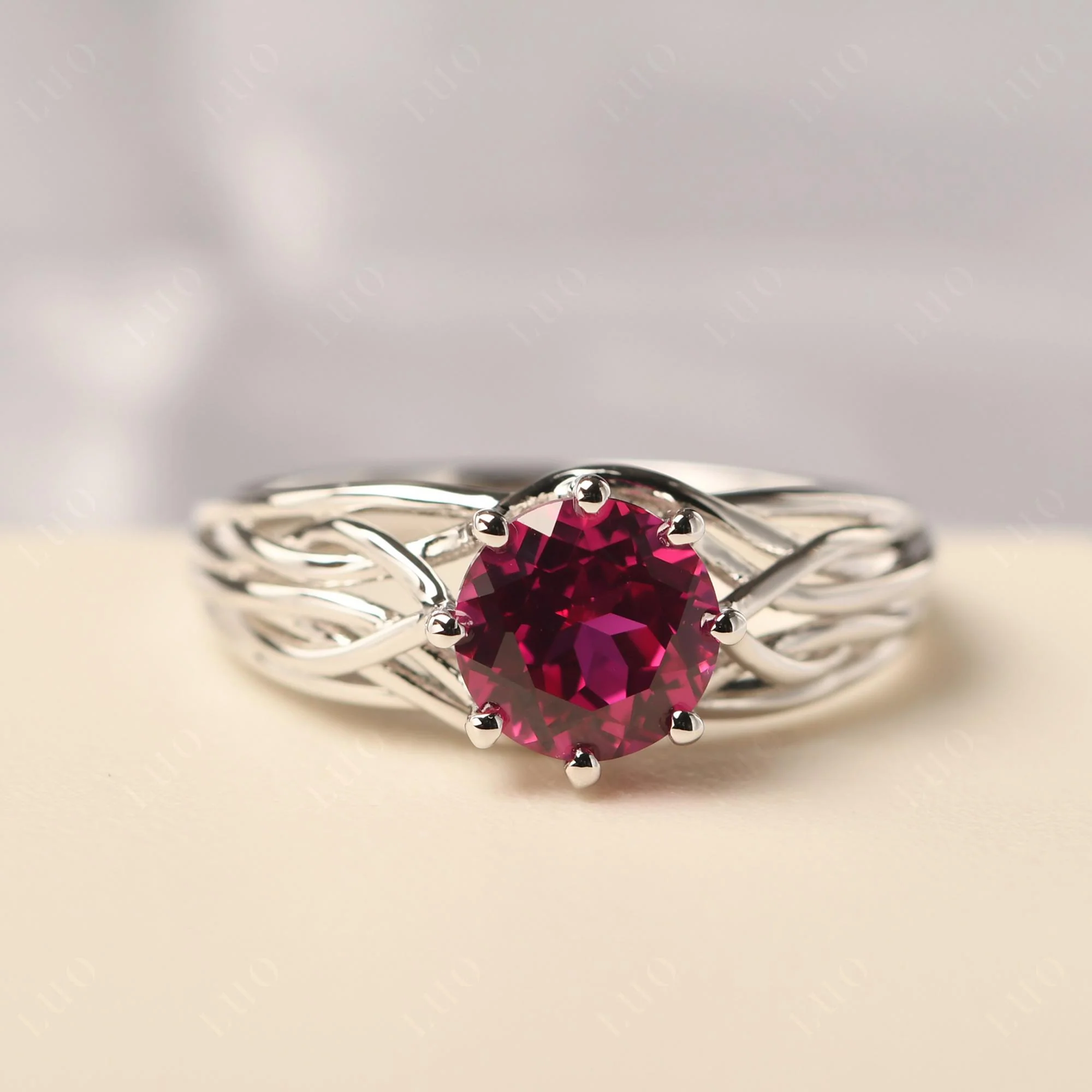 Ruby Intertwined Ring - Image 10