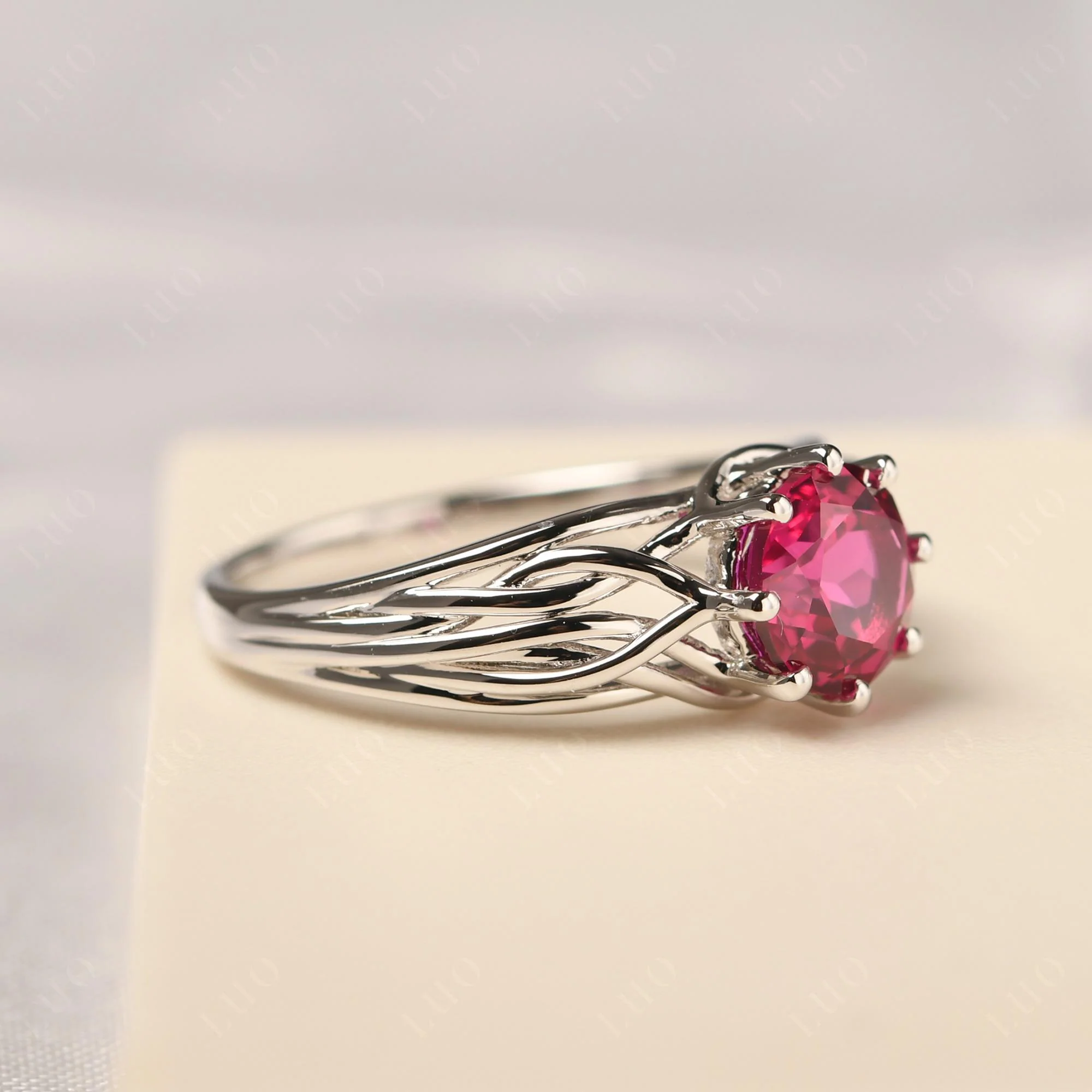 Ruby Intertwined Ring - Image 11