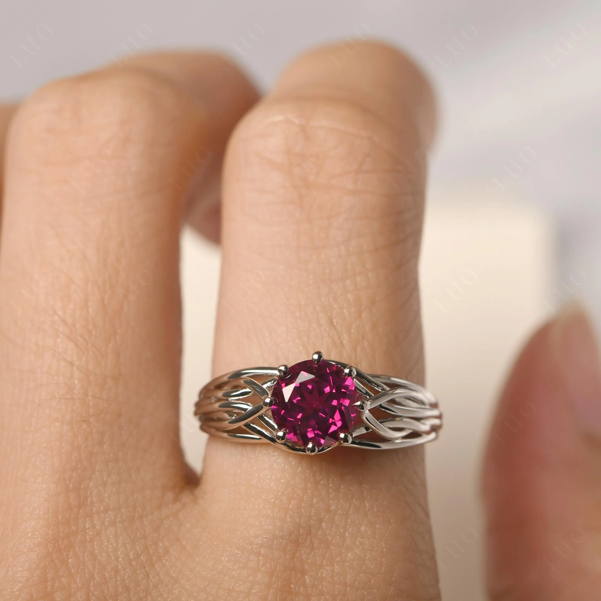Ruby Intertwined Ring - Image 14