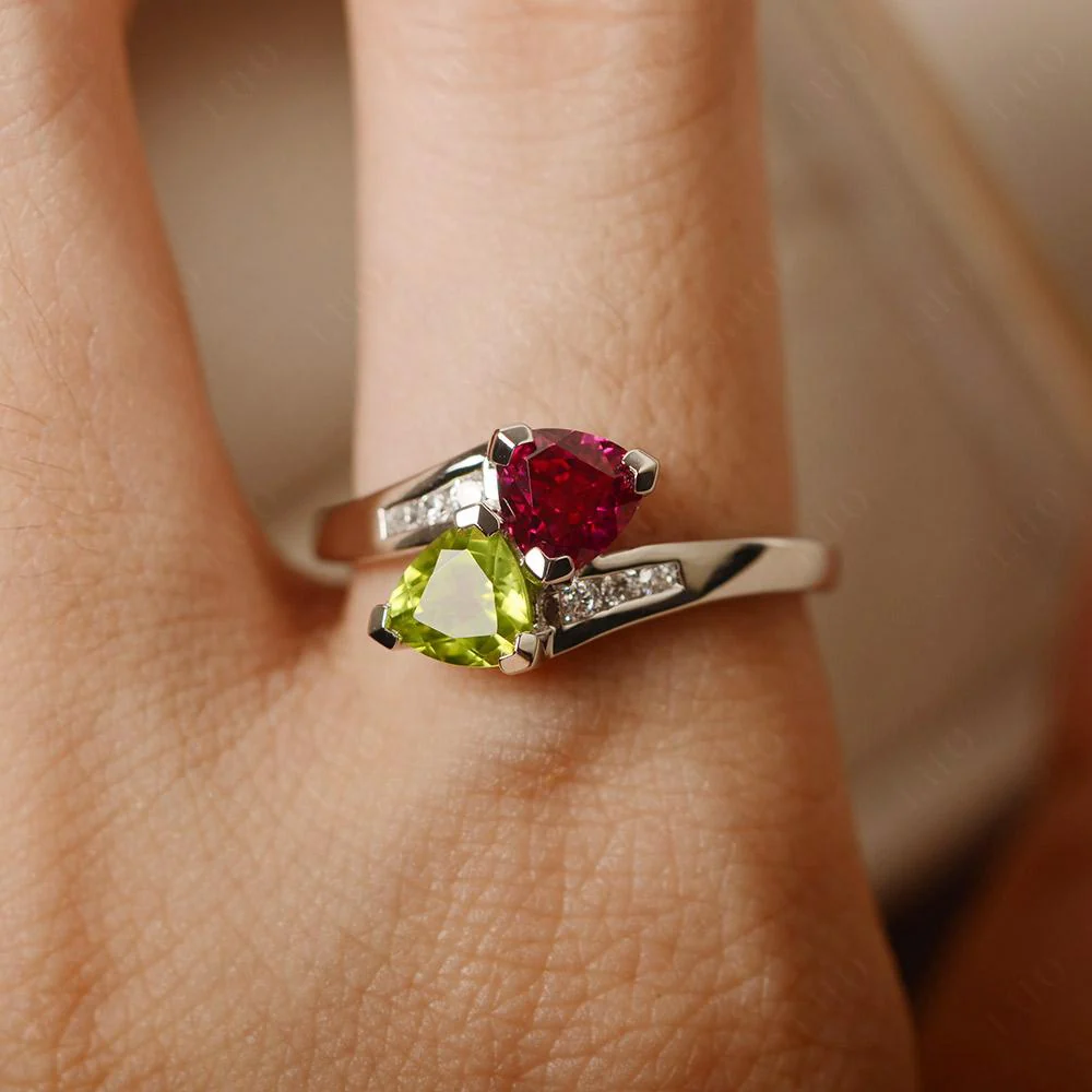 Ruby and Peridot Ring - Image 33
