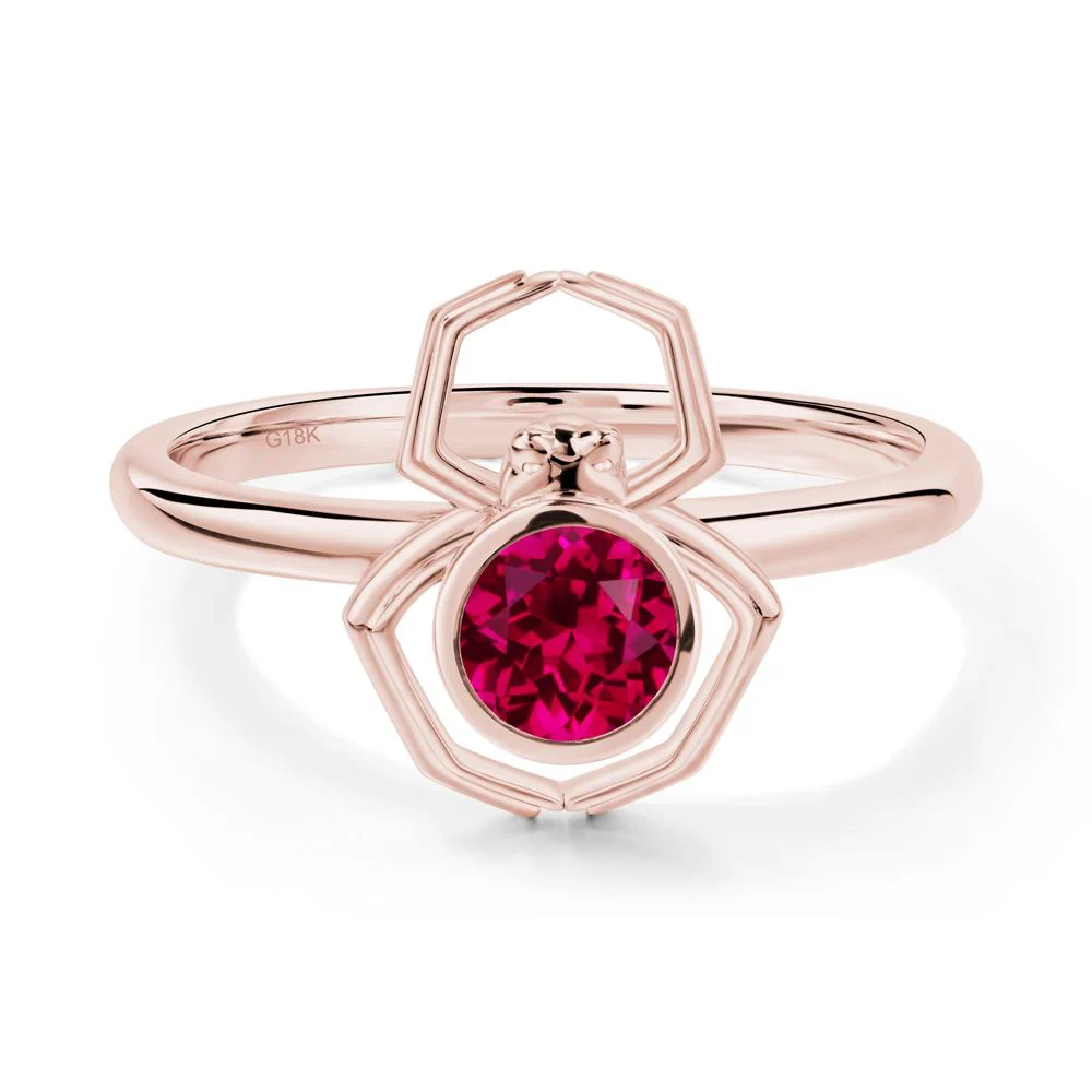 Ruby Bezel Set Spider Ring - Image 7