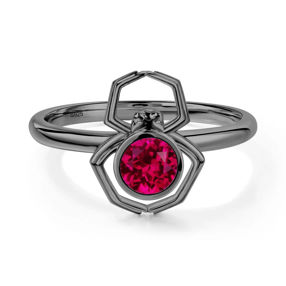 Ruby Bezel Set Spider Ring - Image 9