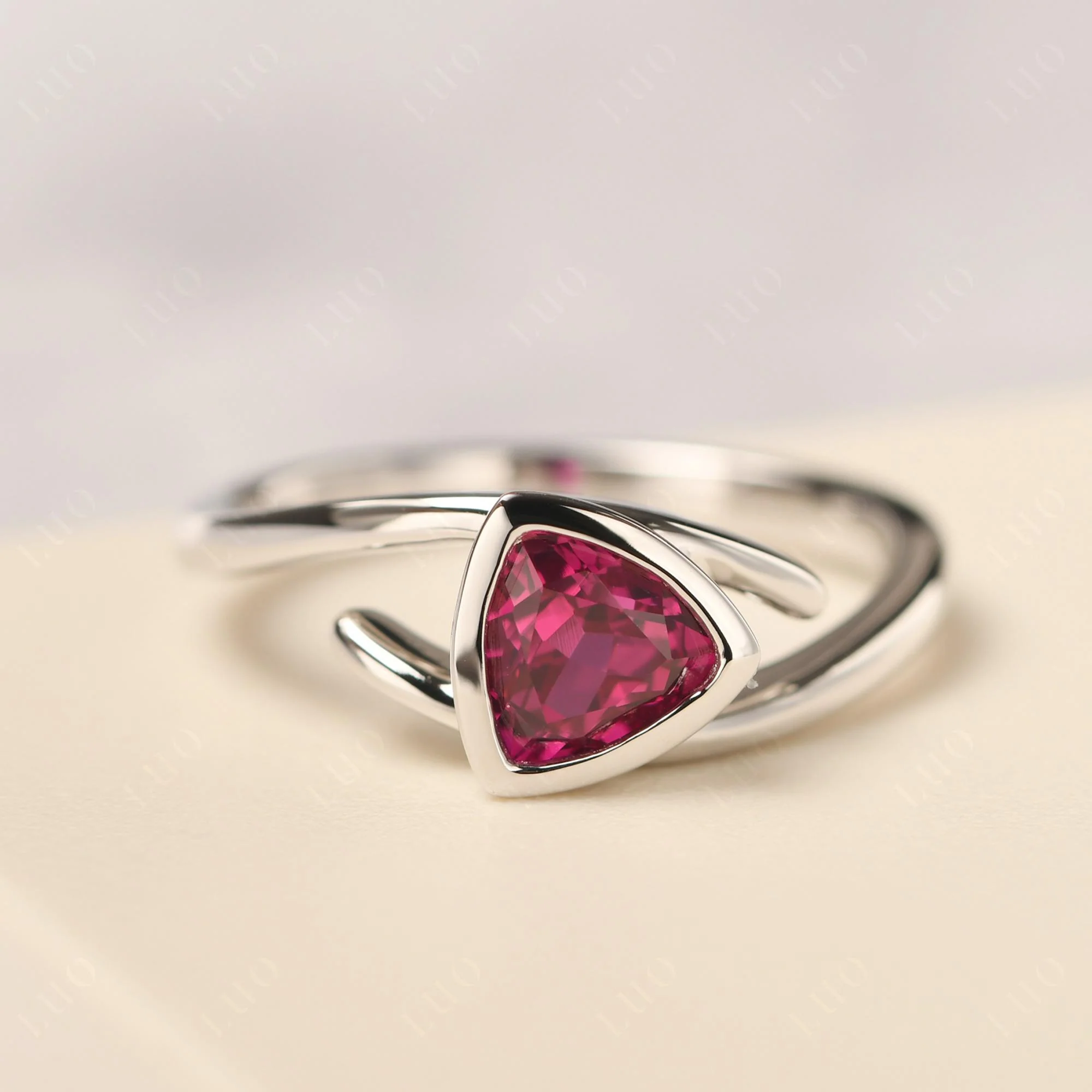 Bezel Set Ruby Ring - Image 10