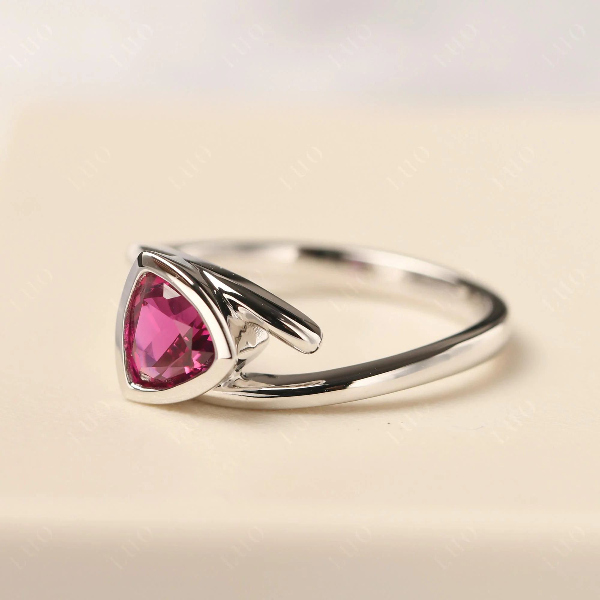 Bezel Set Ruby Ring - Image 11