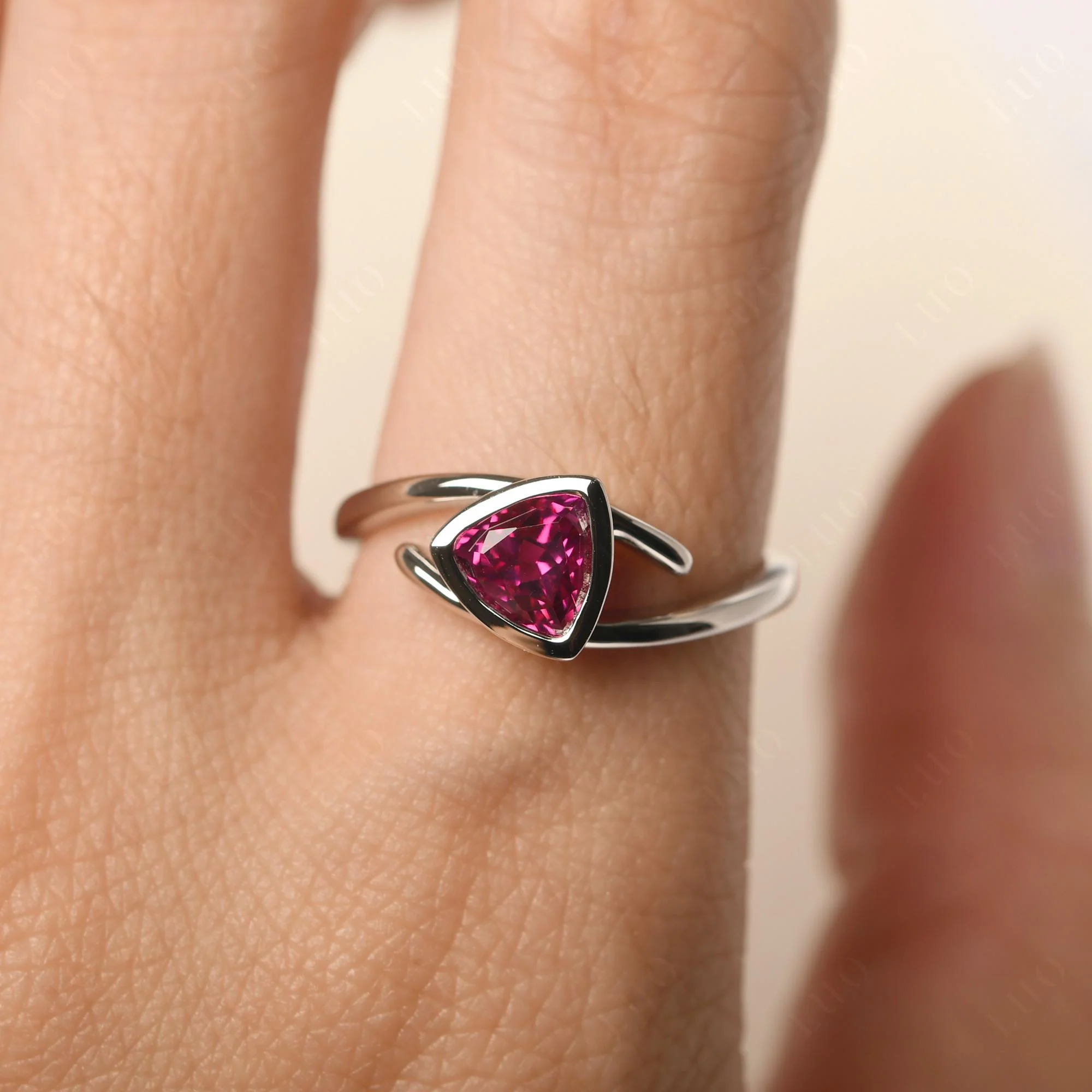Bezel Set Ruby Ring - Image 14