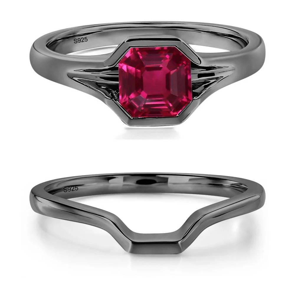Asscher Cut Ruby Ring - Image 23