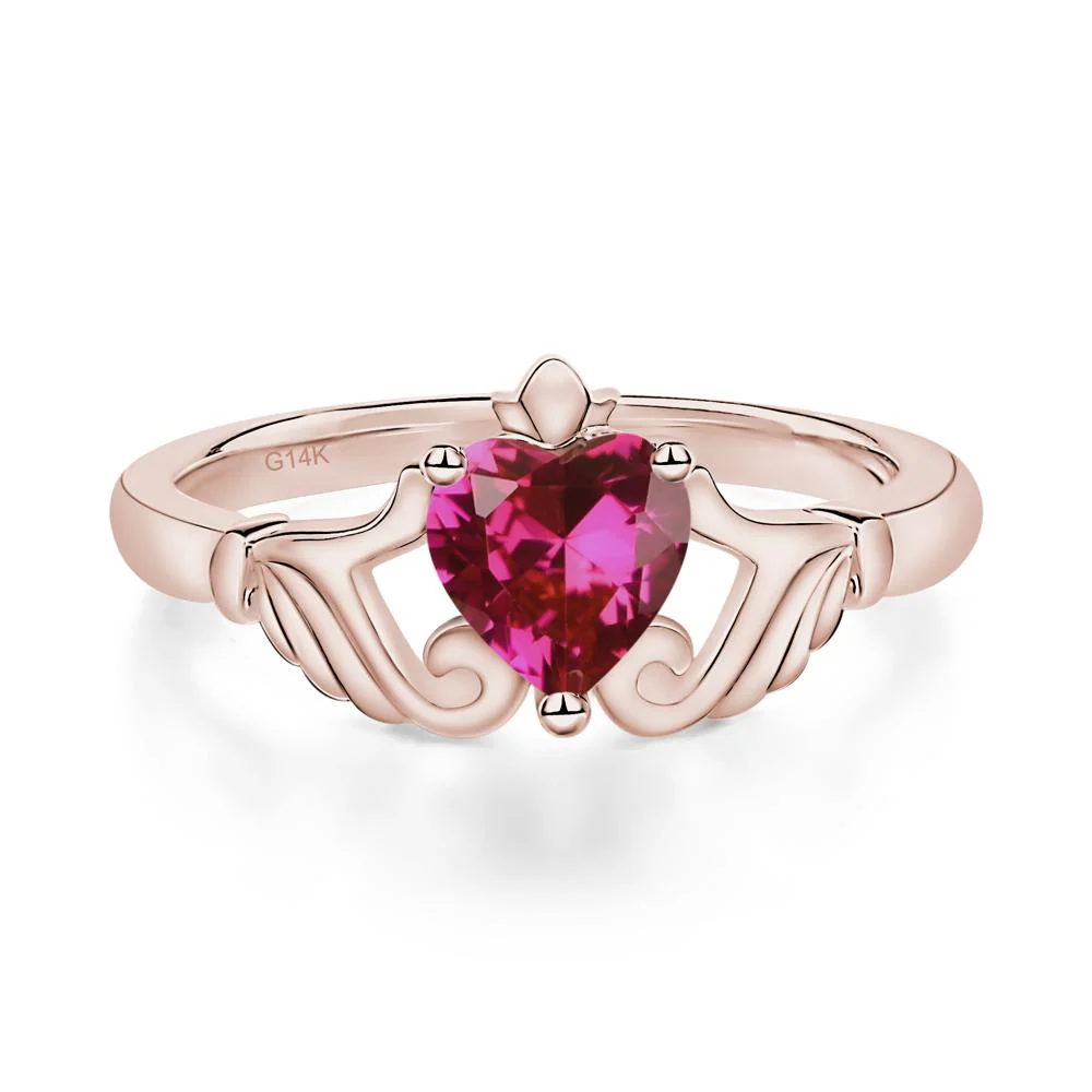 Ruby Claddagh Ring - Image 5
