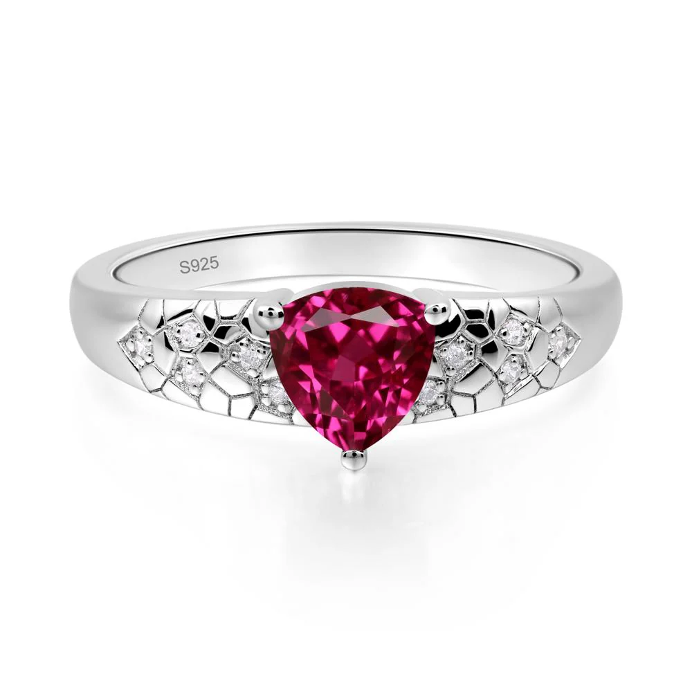 Ruby Cracked Ring