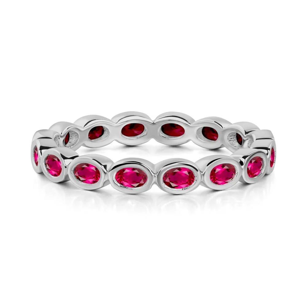 Ruby Eternity Oval Ring - Image 3