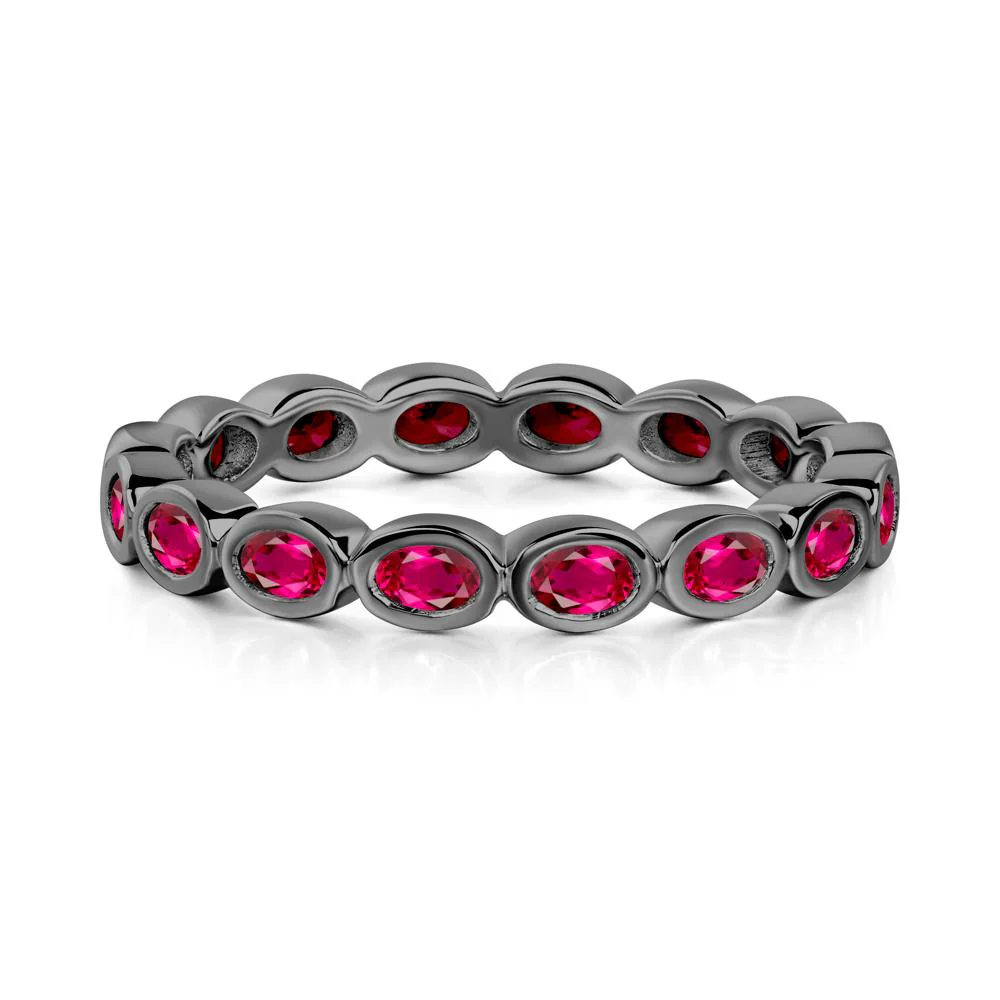 Ruby Eternity Oval Ring - Image 4