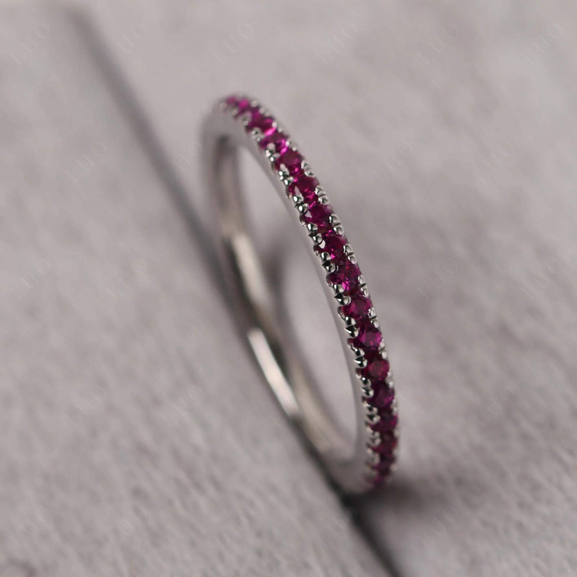 Ruby Pave Eternity Ring - Image 11