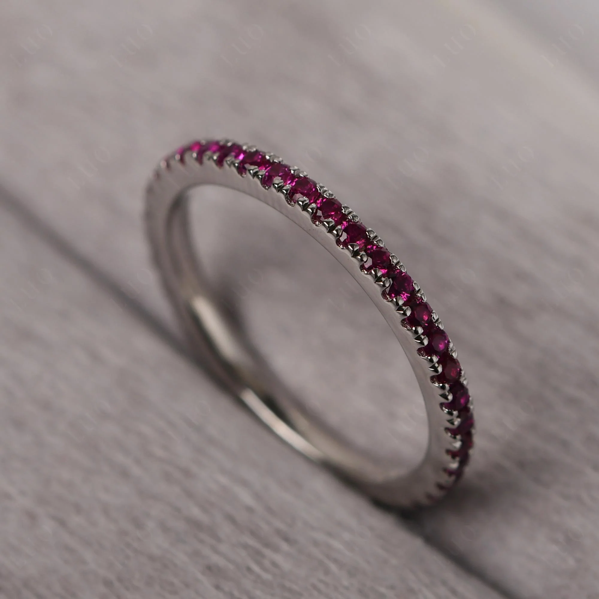 Ruby Pave Eternity Ring - Image 12