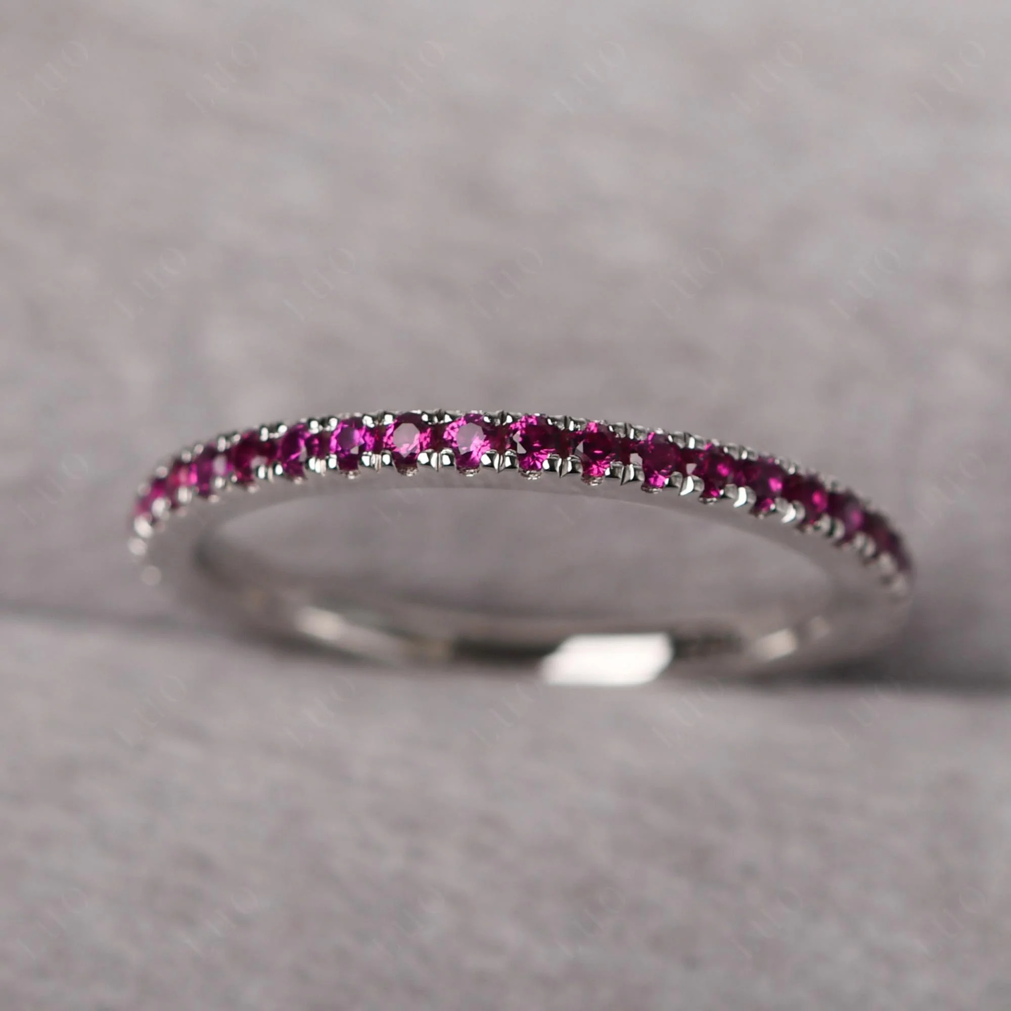 Ruby Pave Eternity Ring - Image 13
