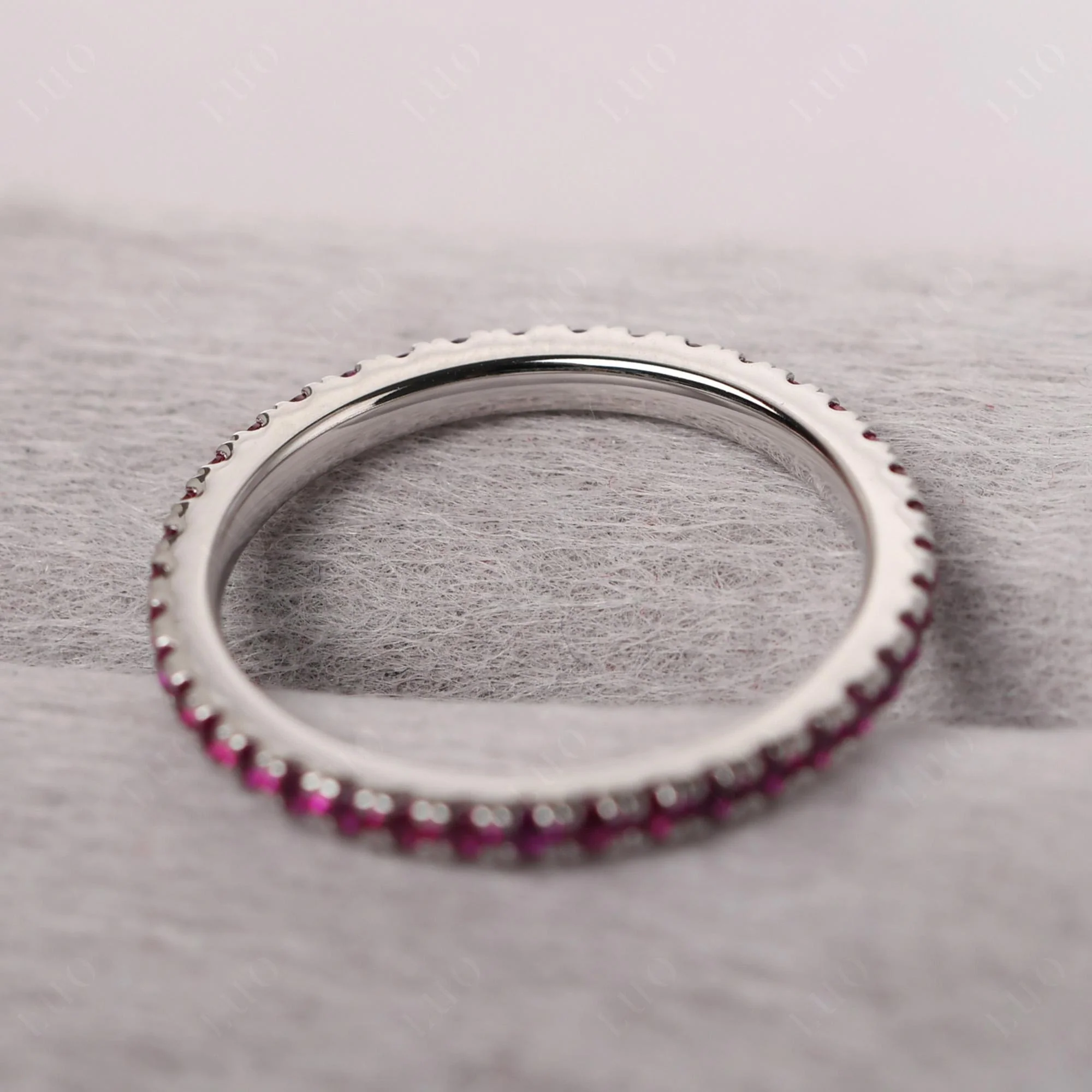 Ruby Pave Eternity Ring - Image 14