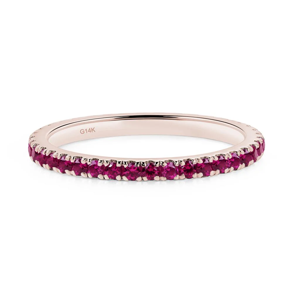 Ruby Pave Eternity Ring - Image 5