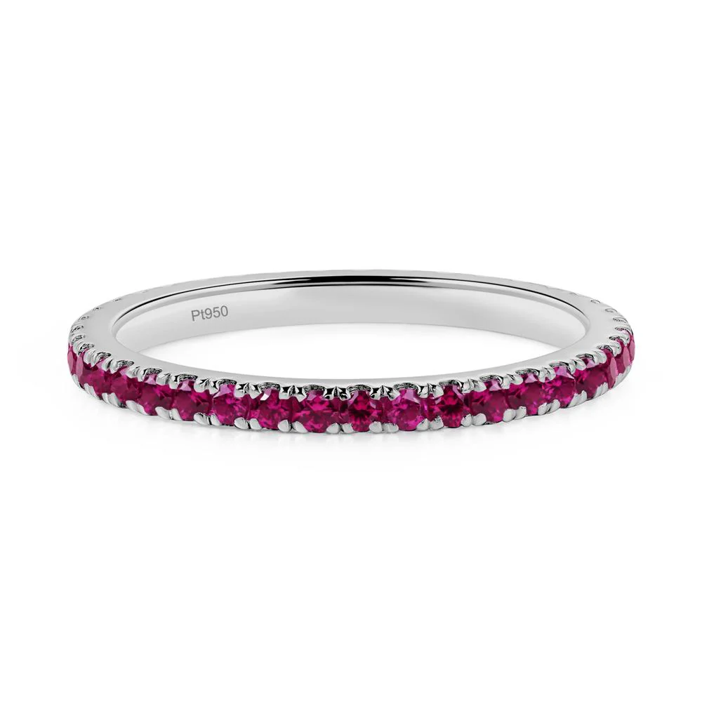 Ruby Pave Eternity Ring - Image 6