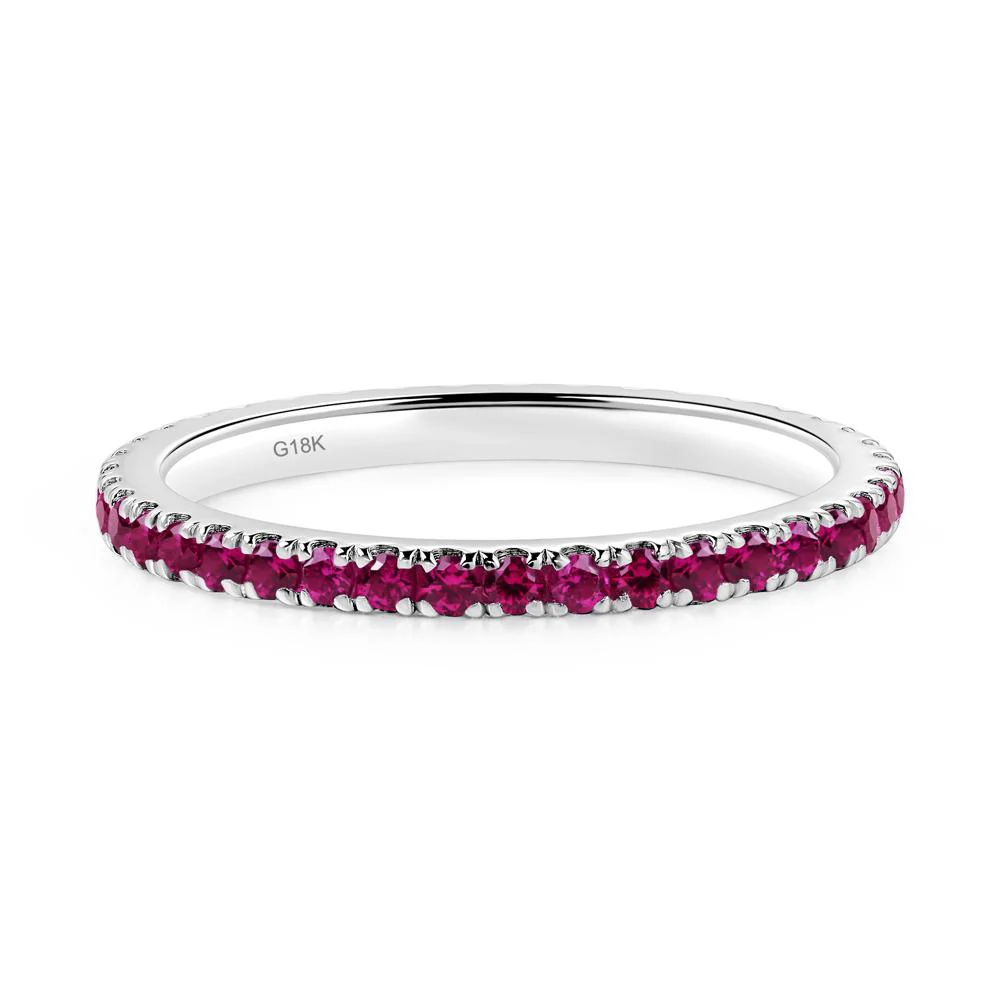 Ruby Pave Eternity Ring - Image 7