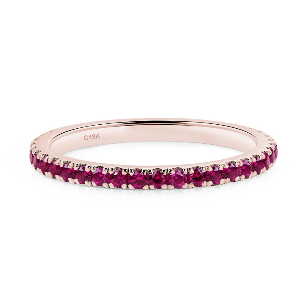 Ruby Pave Eternity Ring - Image 9
