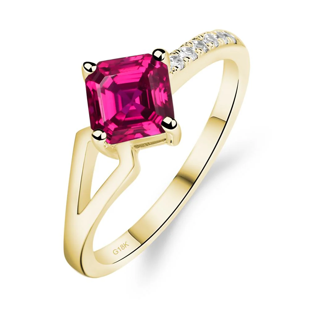 Ruby Ring Asscher Engagement Ring - Image 8
