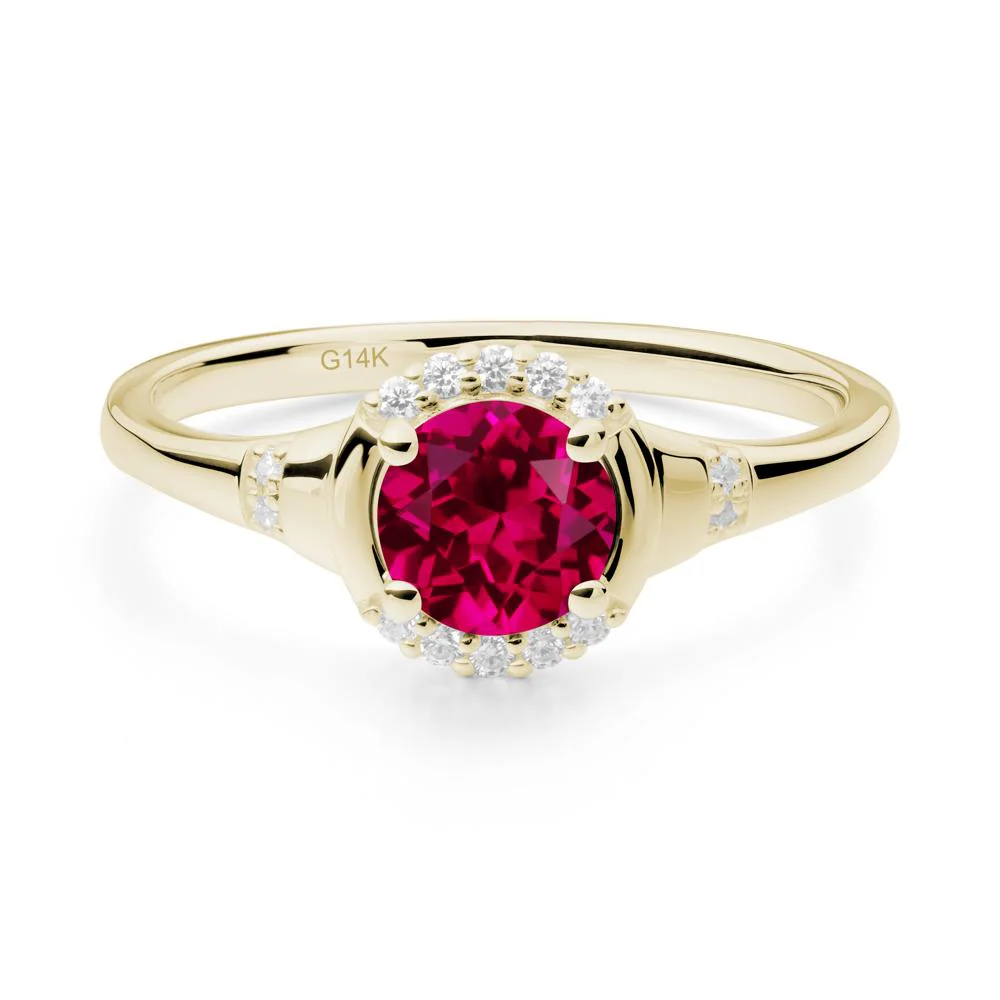 Ruby Halo Statement Ring